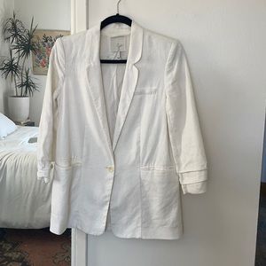 Joie white linen blazer size small